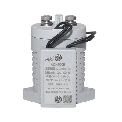 Relé de contactor de CC de alto voltaje con precarga, corriente de carga nominal 100 A, sellado con epoxi, contactor bi-direccional
