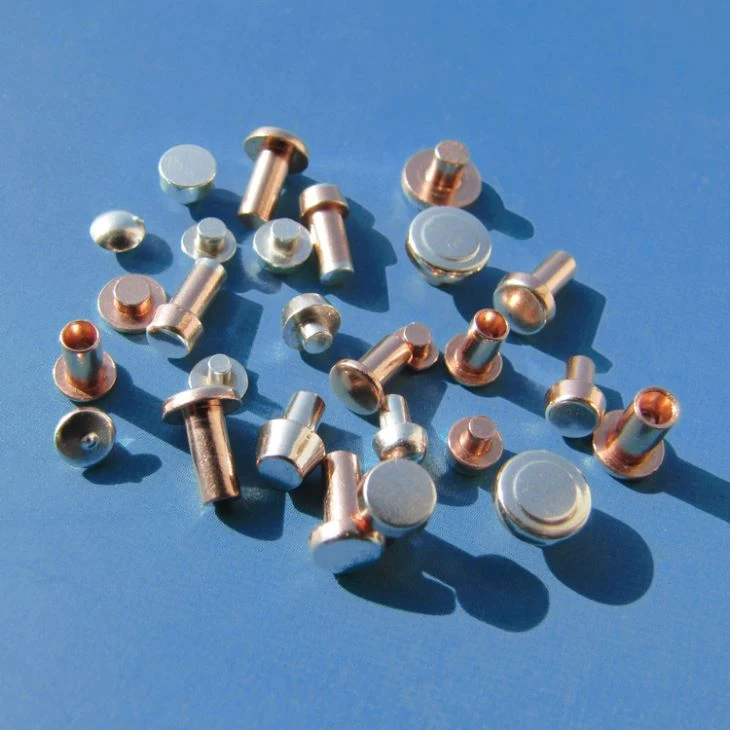Plata Bimetal Contacto Remaches