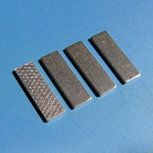 Puro metal plata piezas de contacto níquel hoja